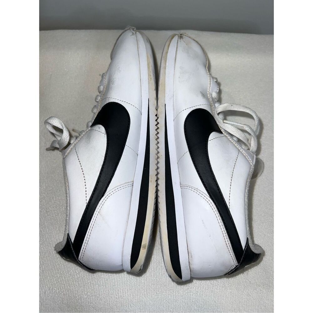 Nike Classic Cortez Leather Women's Size 9.5 Sneakers White Black - Picture 7 of 10